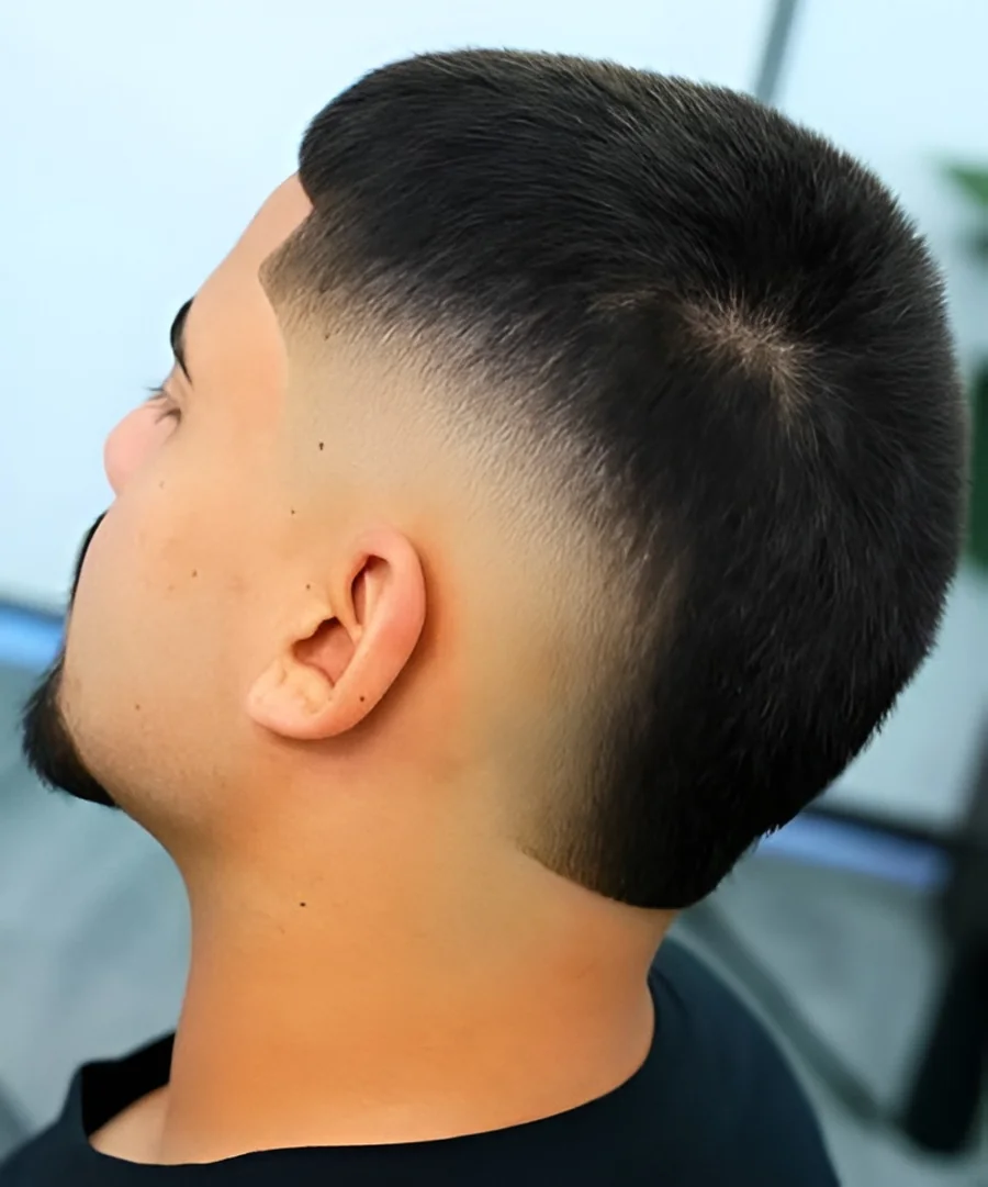 Burst fade, side profile
