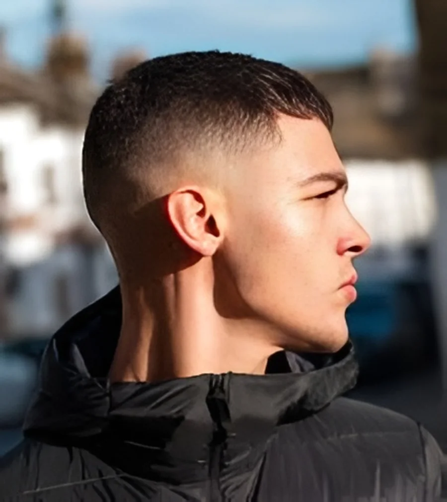 High drop fade, side profile