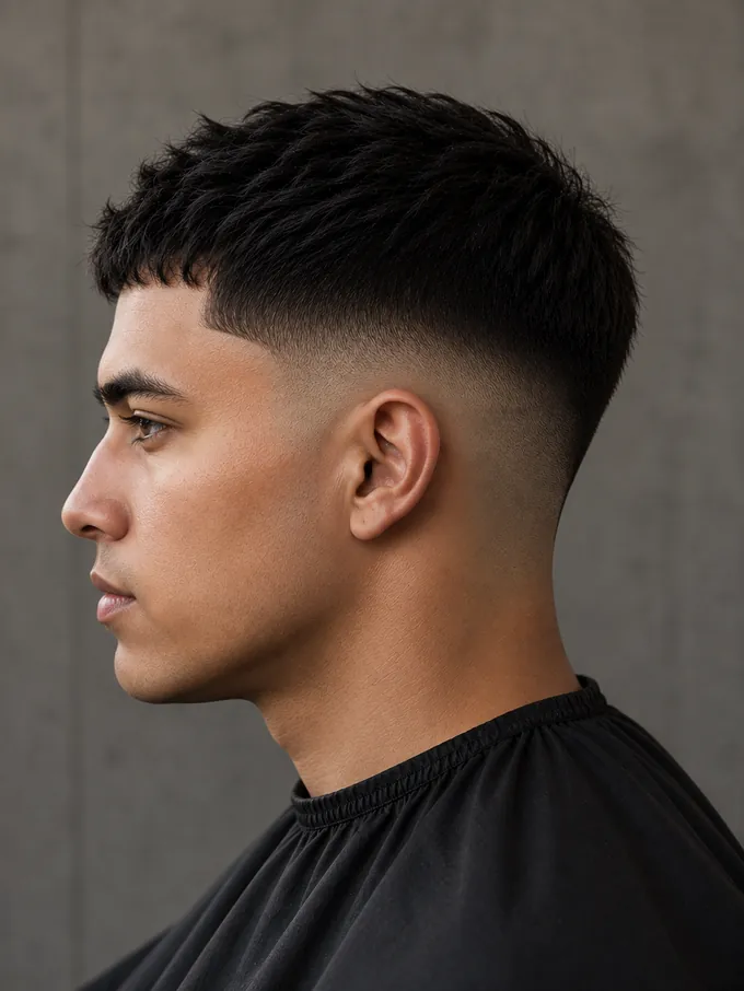 Standard mid fade side profile with a level fade line