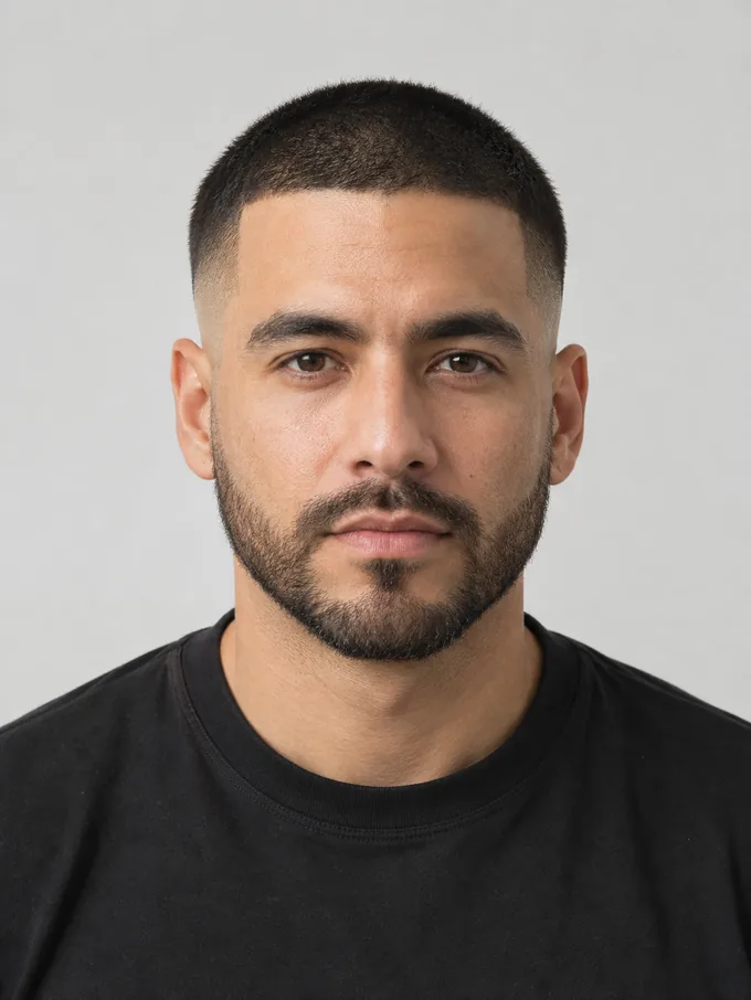 mid drop fade buzz cut